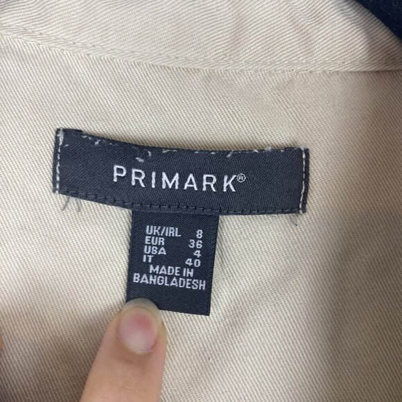 Primark Women's Button Up Dress Size 4 Tan 100% Lyocell - Picture 3 of 10